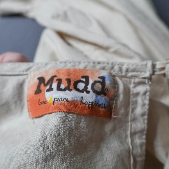 Mudd Womens Top Small Tan Boho Peplum Indie Artsy Clean Girl Studded NEW - Picture 6 of 14